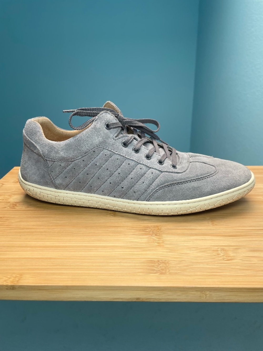 Piloti Pistone X Driving Shoes Grey Suede Leather Sz 11.5 EU 46 Very Nice EUC!